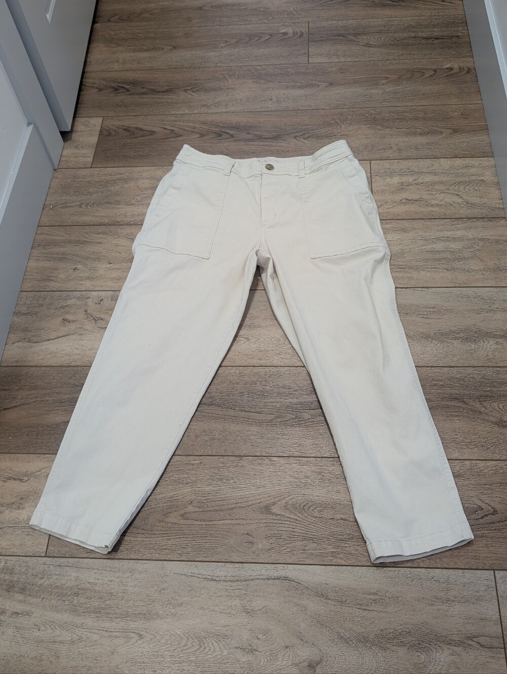 Women's Casual Cream Utility Pants